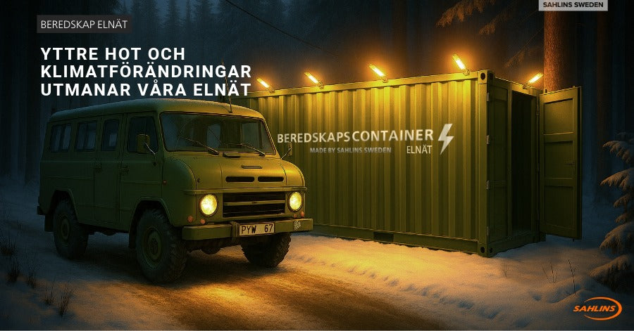 Yttre hot och klimatförändringar utmanar våra elnät